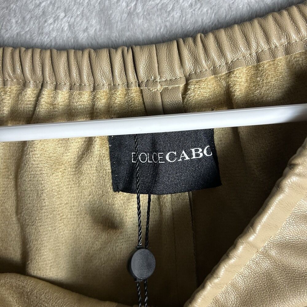 Dolce Cabo PU Women's Size XL Brown Top Blouse Short Sleeve NWT - Picture 3 of 9